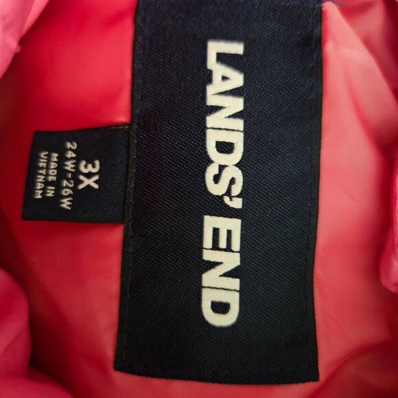 Lands' End down puffer vest, pink. Size 3X. - Picture 3 of 5